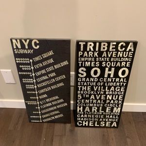 Set of Canvas New York Neighbourhood Pictures